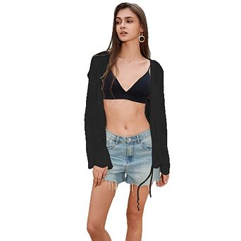Women's Lightweight Sweater Crochet Knit Beach Cover Up Vacation Outfits