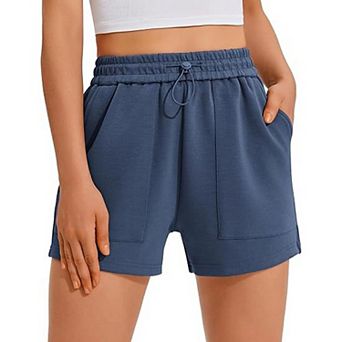 GlowSol Womens Sweat Shorts High Waist Athletic Comfy Lounge Shorts Bottoms With Pockets
