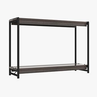 2 tier Console Table for Entryway or Living Room Farmhouse Style Sofa Side Table with Shelf