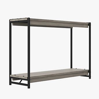 2 tier Console Table for Entryway or Living Room Farmhouse Style Sofa Side Table with Shelf