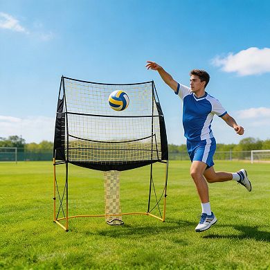 Volleyball Net System 8x11 Ft, Adjustable Height Portable Training Net with Carry Bag for patio