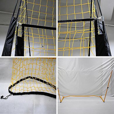 Volleyball Net System 8x11 Ft, Adjustable Height Portable Training Net with Carry Bag for patio
