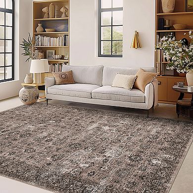 Large Area Rugs for Living Room Soft Vintage Area Rugs Distressed Non-Shedding Throw Carpet