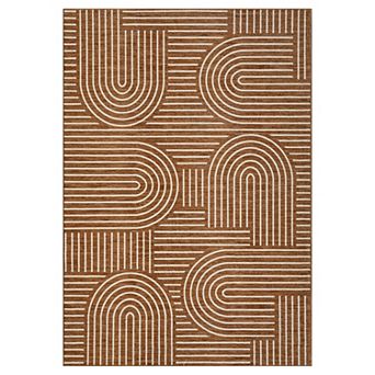 Abstract Kitchen Runner Rugs Non Slip Bath Runners, Rainbow Washable Runner Rug for Bedroom
