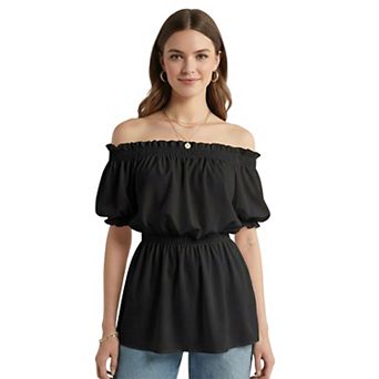 Off the Shoulder Tops for Women Summer Shirts Fashion Beach Holiday Tees Tunic Tops