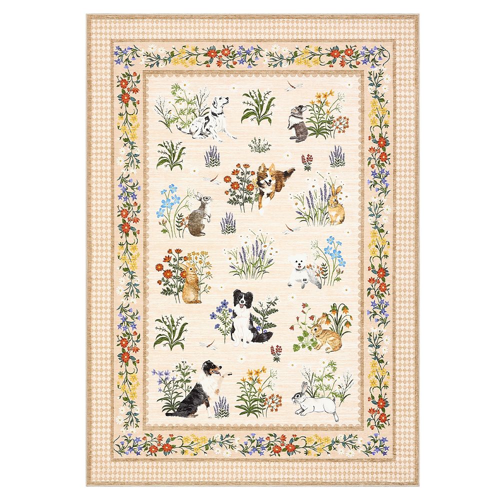 Fashionwu Dog Pattern Rug Soft Washable Durable Non Slip Pet Friendly ...