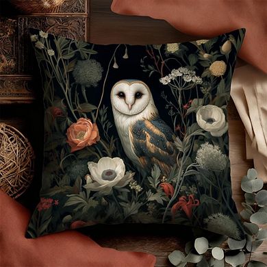 Floral Owl Print Throw Pillow Covers Soft Durable Decorative Cover