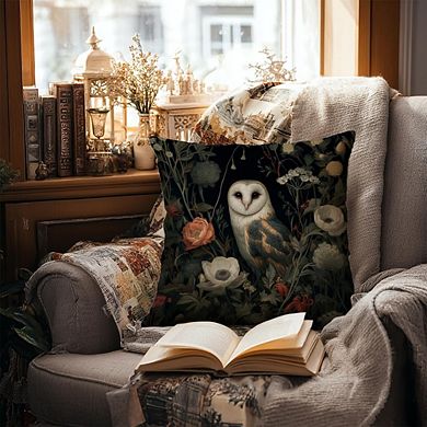 Floral Owl Print Throw Pillow Covers Soft Durable Decorative Cover