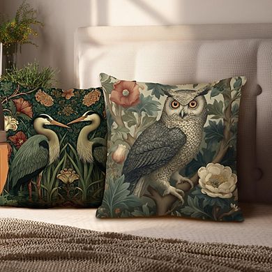 William Morris Owl Throw Pillow Covers Soft Decorative Cushion Covers