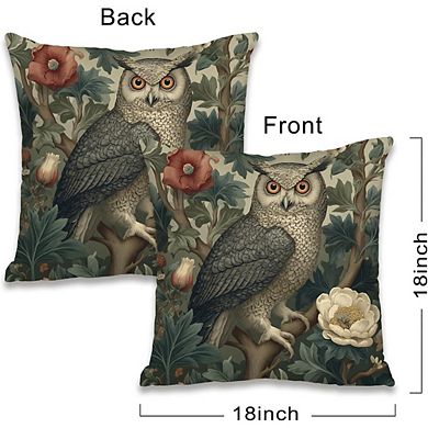 William Morris Owl Throw Pillow Covers Soft Decorative Cushion Covers