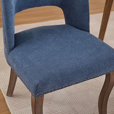 Pnronnc Curved Frame Dining Chairs with Nailhead Trim Dinner Chair