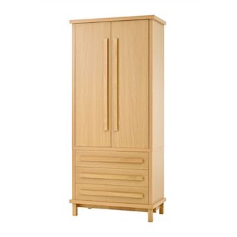 Trikiousd 70" Kitchen Pantry Storage Cabinet with 6 Door Shelves and 3 Drawers