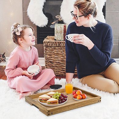 Acacia Wood Foldable Bed Tray