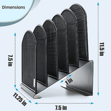 Tilted Vertical Metal File Organizer