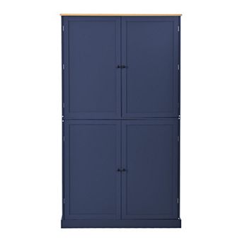 Trikiousd 71" Tall Kitchen Pantry Cabinet Freestanding Food Storage Cabinet Cupboard