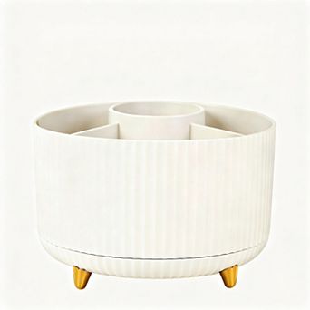 Rotating 5-Slot Plastic Pen Holder