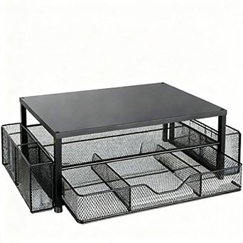 Dual Monitor Stand with Drawer