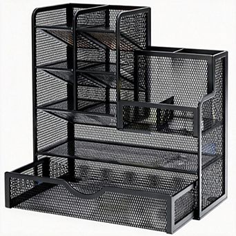 Mesh Pen Holder with Drawer