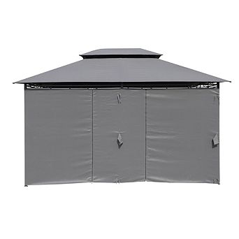 Outdoor Gazebo Canopy Tent with Ventilated Double Roof & Mosquito Net For Patio, Garden & Backyard