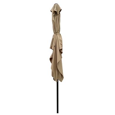 6x9ft Outdoor Waterproof Patio Umbrella with Crank & Tilt for Pool, Garden, Backyard