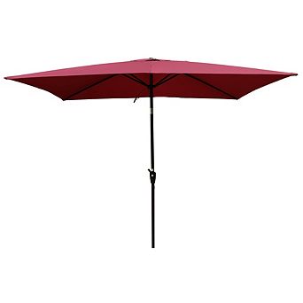 6x9ft Outdoor Waterproof Patio Umbrella with Crank & Tilt for Pool, Garden, Backyard