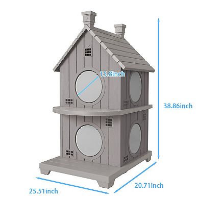 Multi Level Cat Tower Furniture Spacious Cat Condo Cozy Hideaway for Indoor Cats
