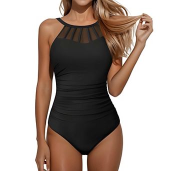 Sleek High Neck Swimwear