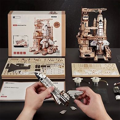 3D Puzzle Space Shuttle 446pcs DIY Gears Move