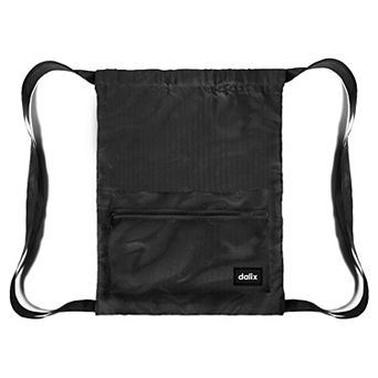 Dalix Quickdraw Drawstring Backpack in Black