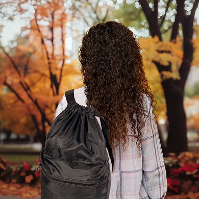 Dalix Quickdraw Drawstring Backpack in Black