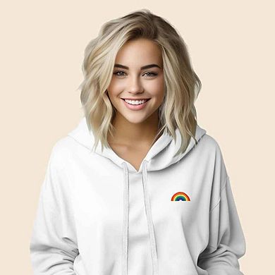 Dalix Rainbow Cropped Hoodie