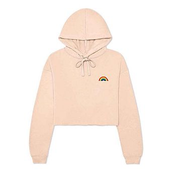 Dalix Rainbow Cropped Hoodie