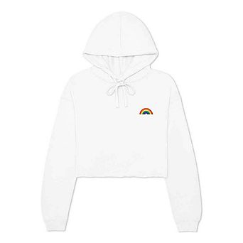 Dalix Rainbow Cropped Hoodie