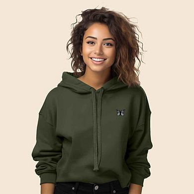 Dalix Butterfly Cropped Hoodie