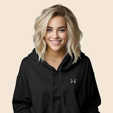 Dalix Butterfly Cropped Hoodie