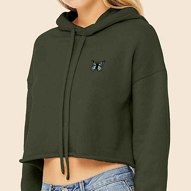 Dalix Butterfly Cropped Hoodie