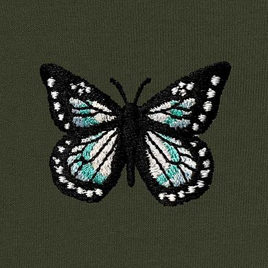Dalix Butterfly Cropped Hoodie