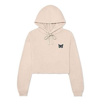 Dalix Butterfly Cropped Hoodie