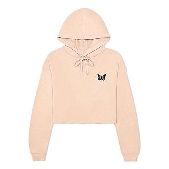 Dalix Butterfly Cropped Hoodie