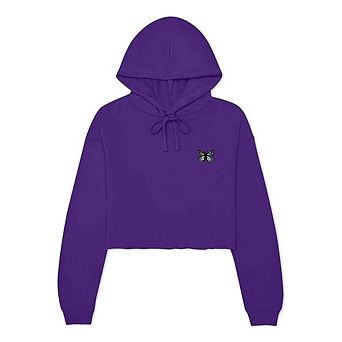 Dalix Butterfly Cropped Hoodie