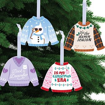 Big Dot of Happiness In My Christmas Era Tree Ornament Set Holiday Decorations - 12 ct
