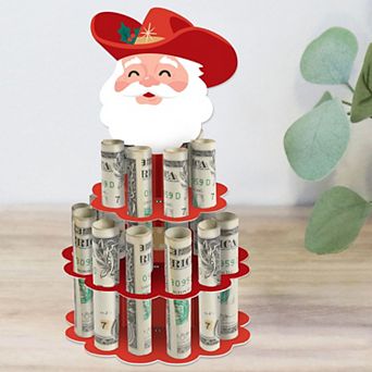 Christmas Cowboy - DIY Western Santa Party Money Holder Gift - Cash Cake