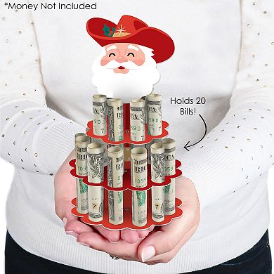 Christmas Cowboy - DIY Western Santa Party Money Holder Gift - Cash Cake