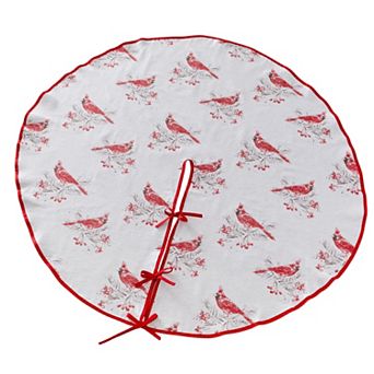 Discover Europe - Made in Spain Cardinal Print Christmas Tree Skirt