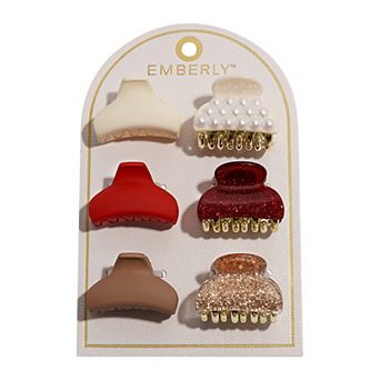 Emberly 6-Pack Gold Tone Statement Hair Clips
