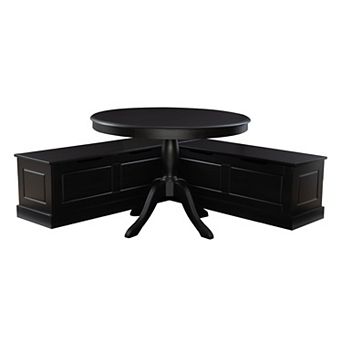 Linon Tobin Table & Nook Set with Storage