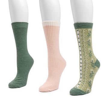 Women's MUK LUKS 3-Pack Boot Wool Socks