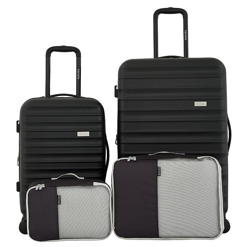 Kensie Maison 4-Piece Expandable Luggage Set, Black