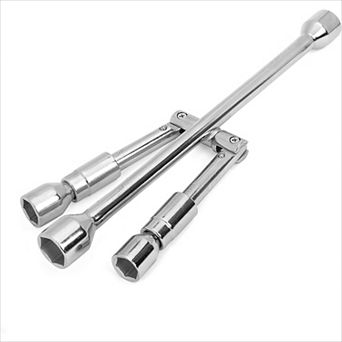 Universal Folding 4-Way Lug Wrench 14 Inch, Heavy Duty for Cars