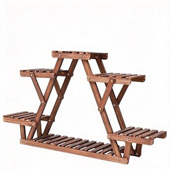 6 tier A Frame Wooden Plant Stand